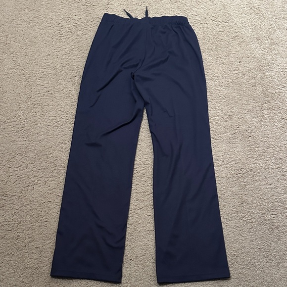 Adidas Zoe Saldana Collection Mens Track Pants Blue Stripes Navy Blue Size S - Picture 2 of 6